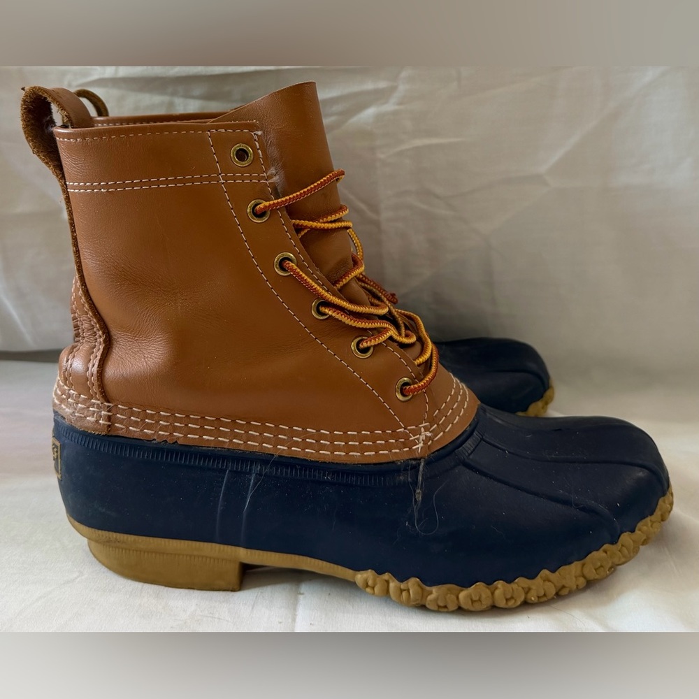 Bean Boots By LL BEAN  Leather Duck Boot Women’s Size 10M USA - Picture 3 of 6